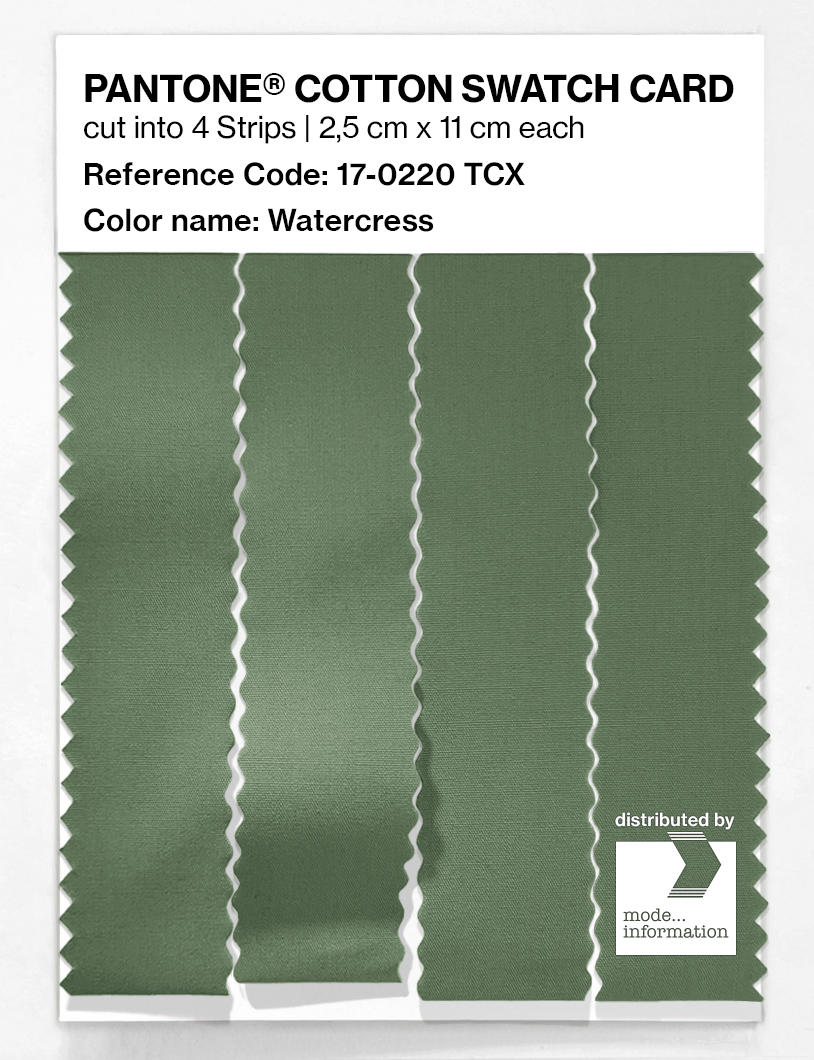 Product image 3 of the product “PANTONE® COTTON SWATCH CARD 17-0220 TCX Watercress ”