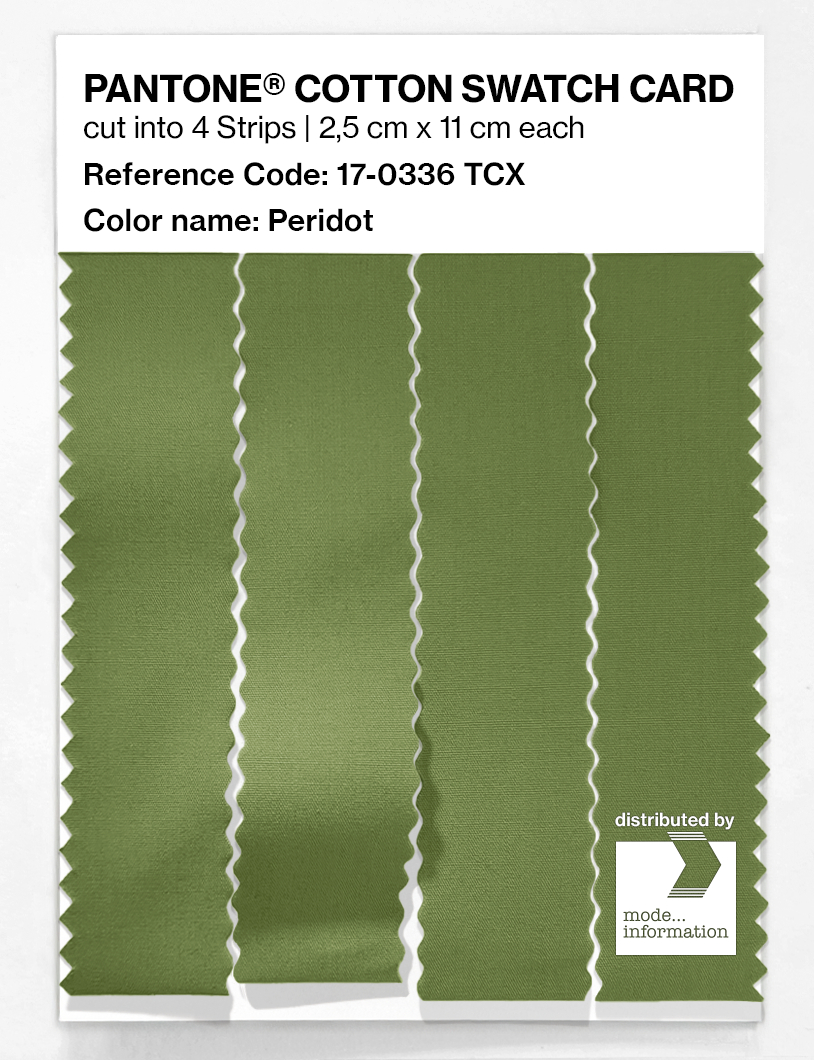 Product image 3 of the product “PANTONE® COTTON SWATCH CARD 17-0336 TCX Peridot ”