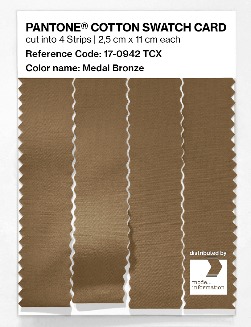Product image 3 of the product “PANTONE® COTTON SWATCH CARD 17-0942 TCX Medal Bronze ”