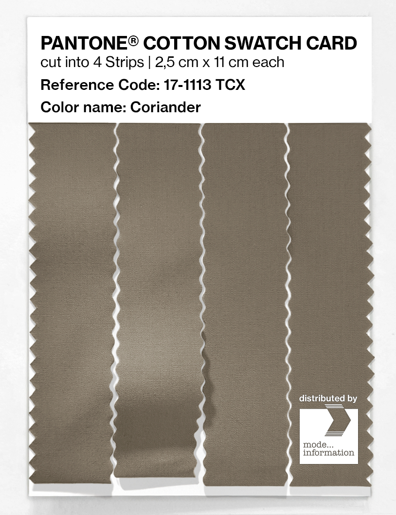 Product image 3 of the product “PANTONE® COTTON SWATCH CARD 17-1113 TCX Coriander ”