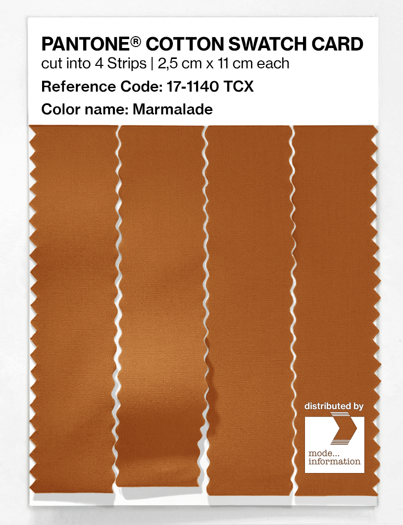 Product image 3 of the product “PANTONE® COTTON SWATCH CARD 17-1140 TCX Marmalade ”