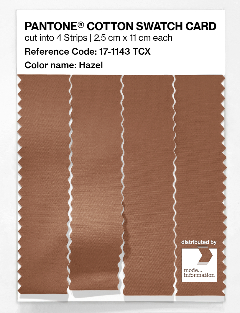 Product image 3 of the product “PANTONE® COTTON SWATCH CARD 17-1143 TCX Hazel ”