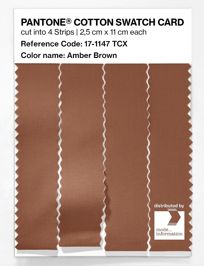 Product image 3 of the product “PANTONE® COTTON SWATCH CARD 17-1147 TCX Amber Brown ”