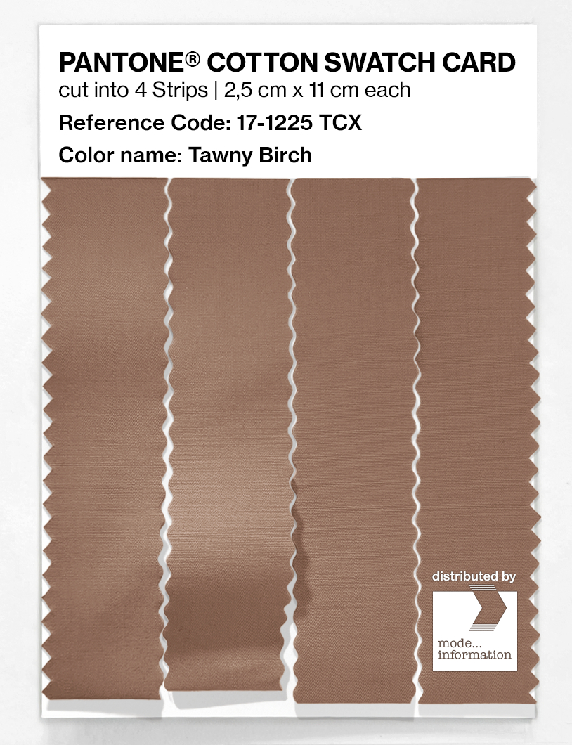 Product image 3 of the product “PANTONE® COTTON SWATCH CARD 17-1225 TCX Tawny Birch ”