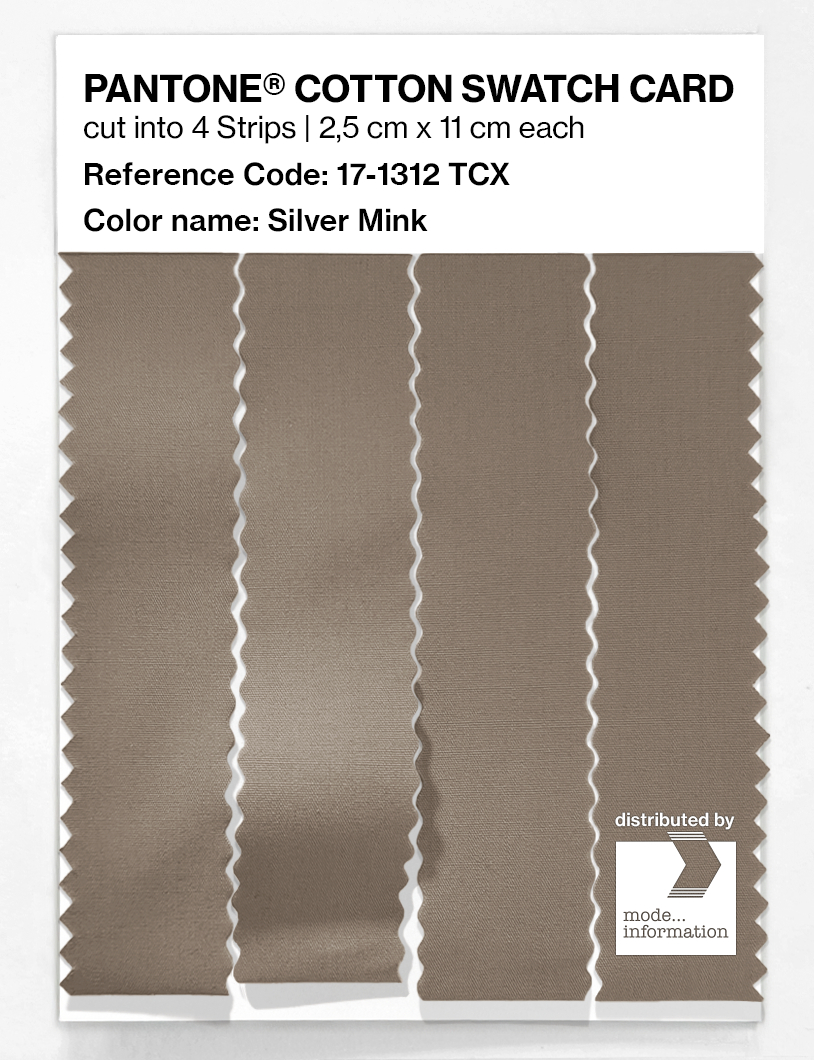Product image 3 of the product “PANTONE® COTTON SWATCH CARD 17-1312 TCX Silver Mink ”