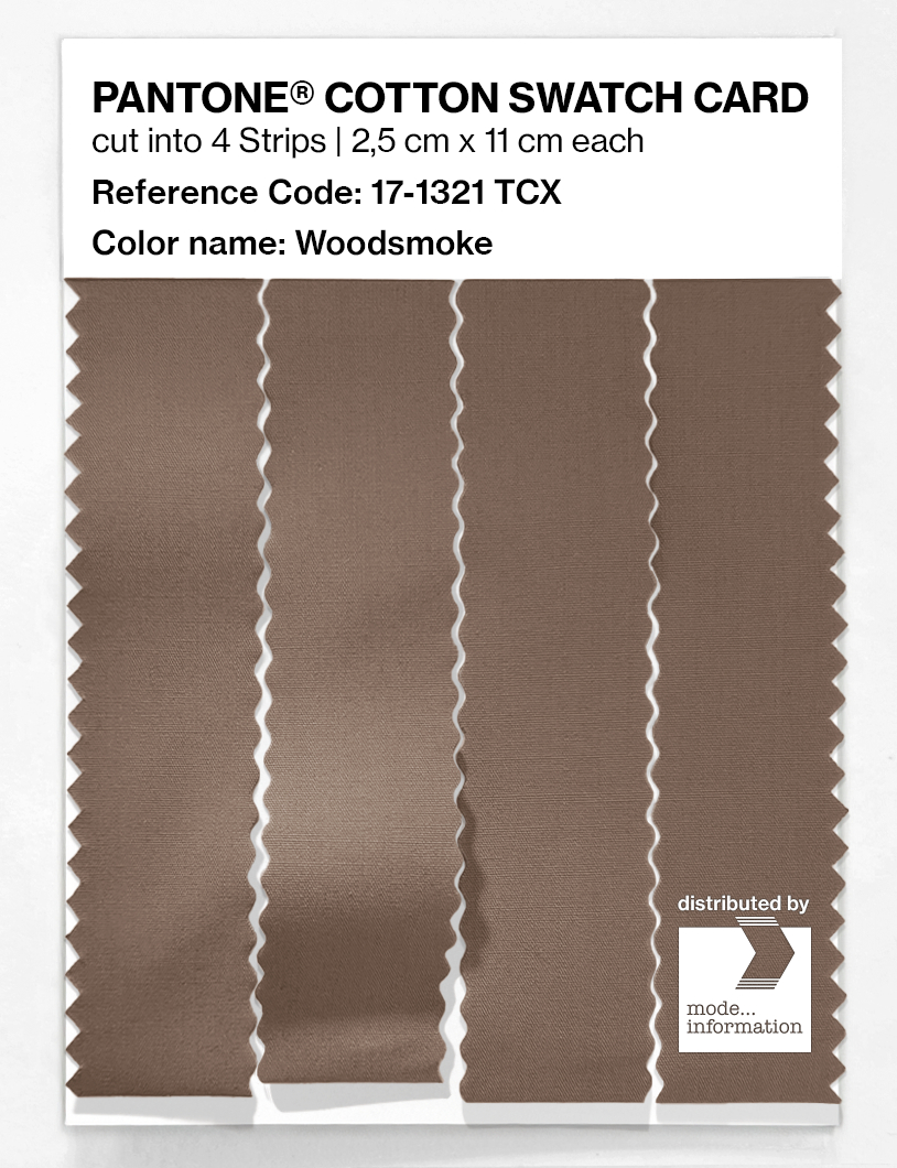 Product image 3 of the product “PANTONE® COTTON SWATCH CARD 17-1321 TCX Woodsmoke ”