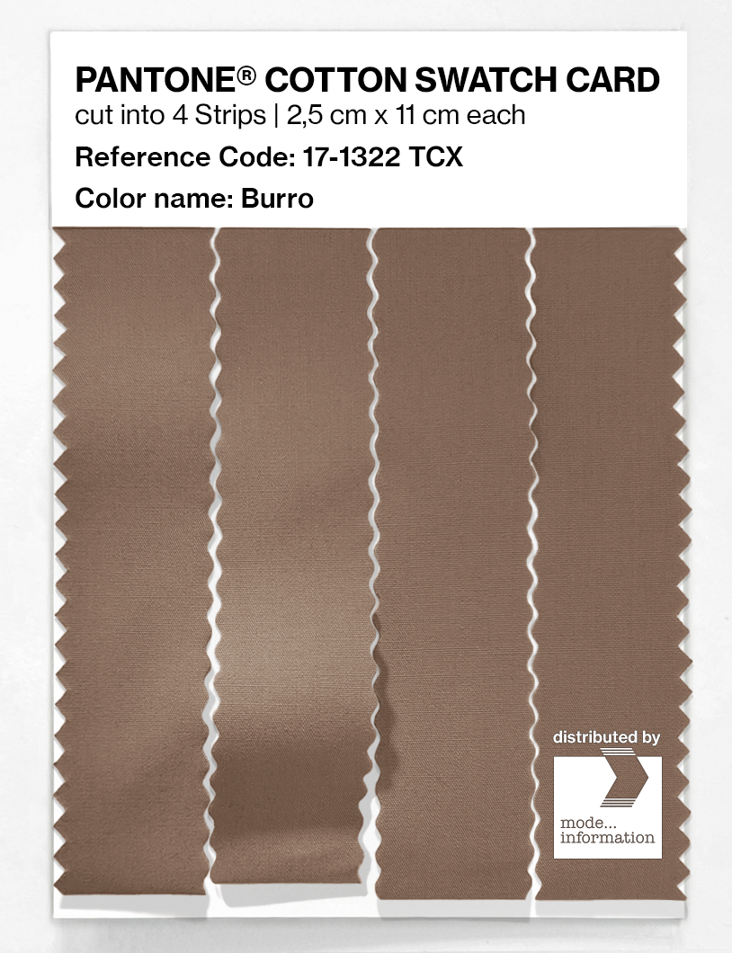 Product image 3 of the product “PANTONE® COTTON SWATCH CARD 17-1322 TCX Burro ”