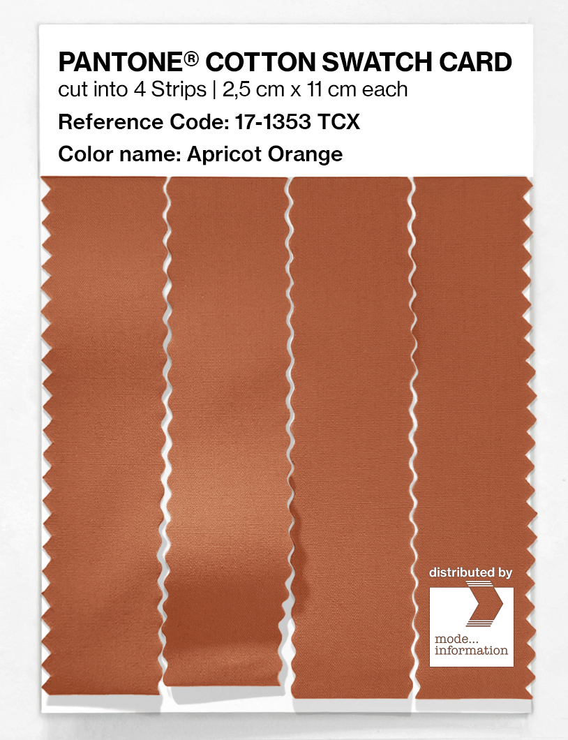 Product image 3 of the product “PANTONE® COTTON SWATCH CARD 17-1353 TCX Apricot Orange ”