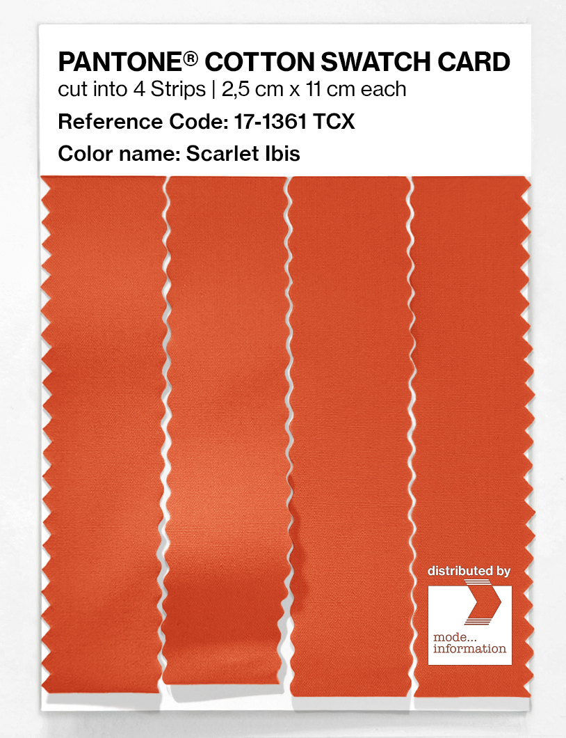 Artikelbild 3 des Artikels “PANTONE® COTTON SWATCH CARD 17-1361 TCX Scarlet Ibis “