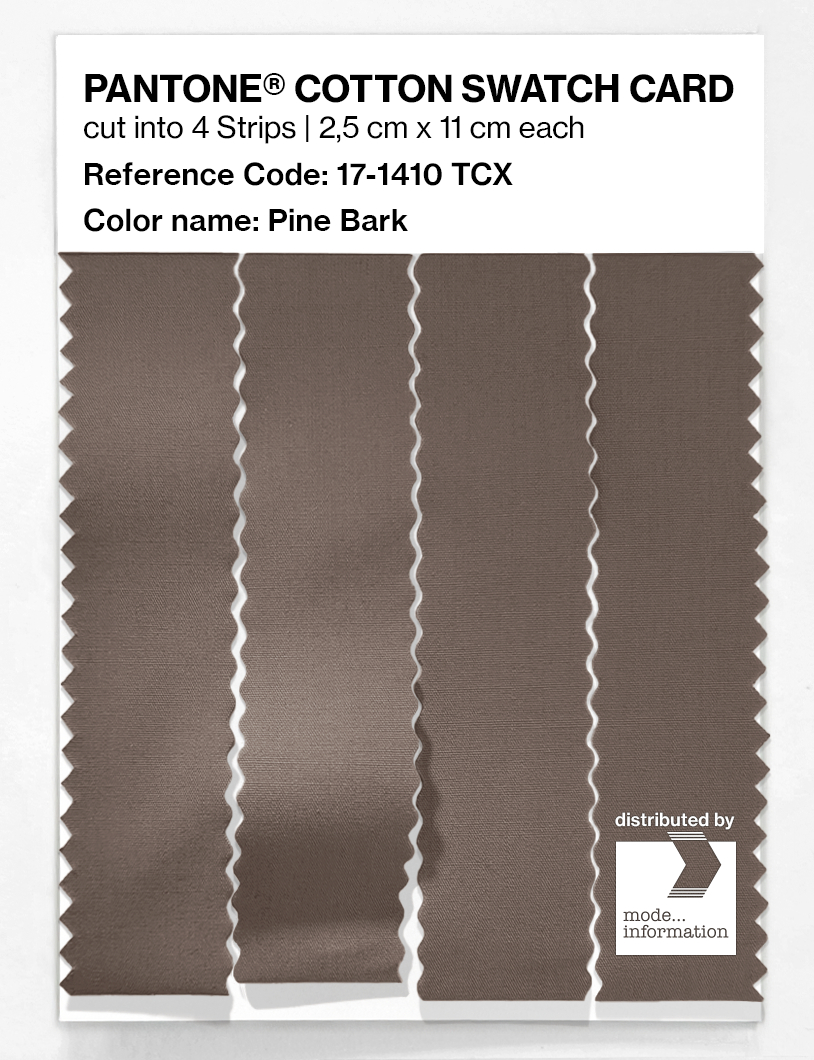 Product image 3 of the product “PANTONE® COTTON SWATCH CARD 17-1410 TCX Pine Bark ”