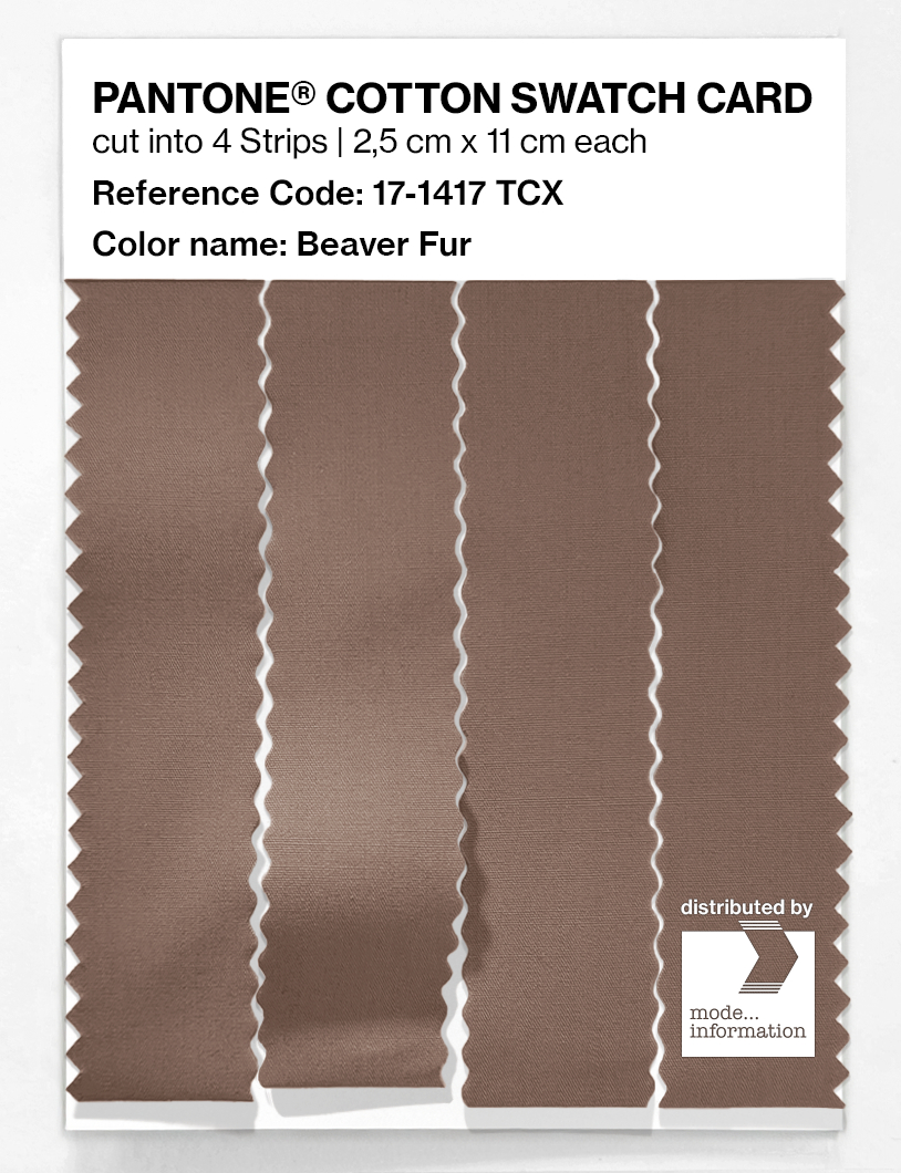 Product image 3 of the product “PANTONE® COTTON SWATCH CARD 17-1417 TCX Beaver Fur ”