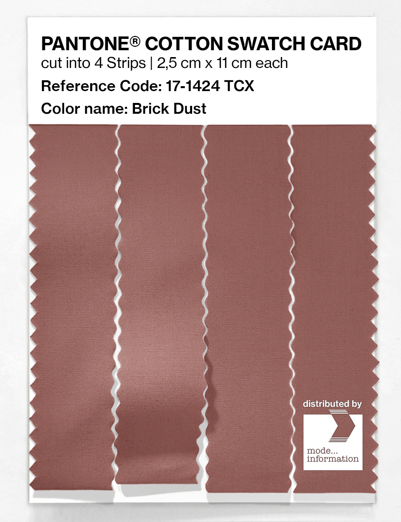 Product image 3 of the product “PANTONE® COTTON SWATCH CARD 17-1424 TCX Brick Dust ”