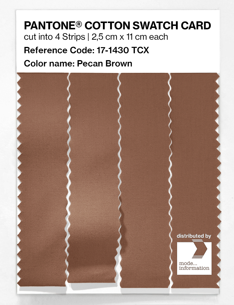 Product image 3 of the product “PANTONE® COTTON SWATCH CARD 17-1430 TCX Pecan Brown ”