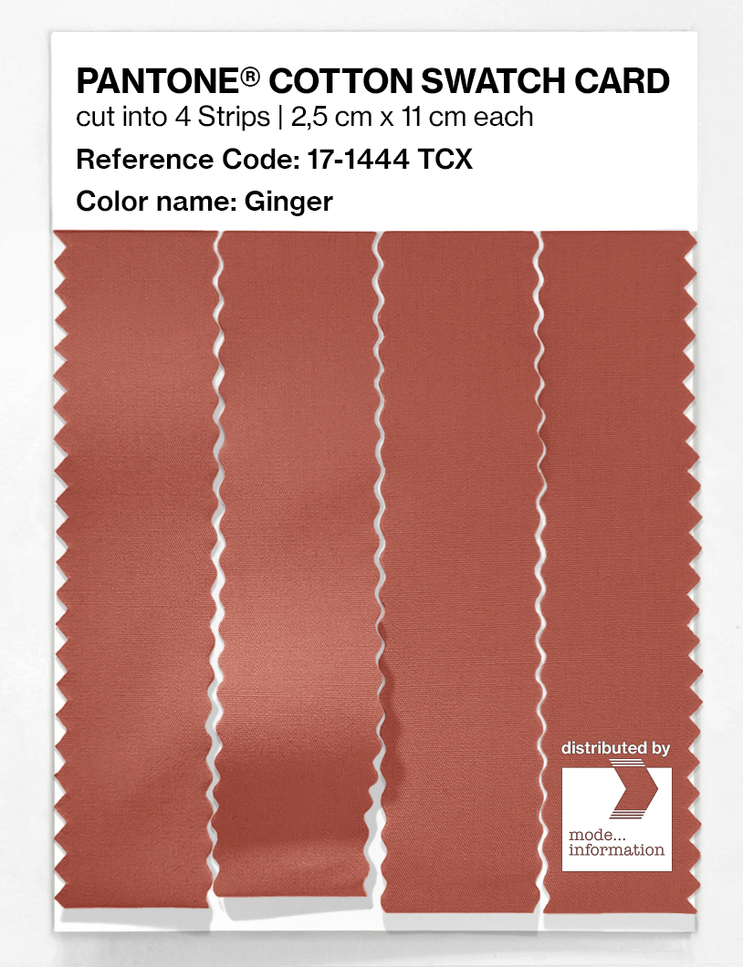 Product image 3 of the product “PANTONE® COTTON SWATCH CARD 17-1444 TCX Ginger ”
