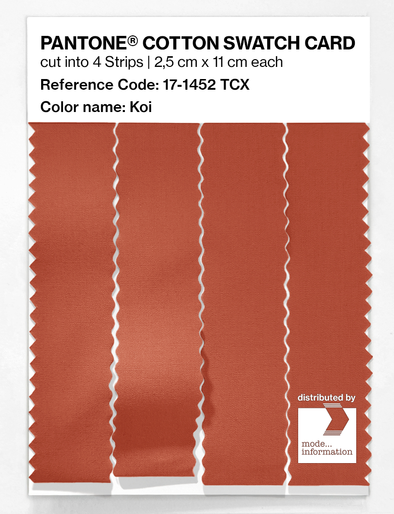 Product image 3 of the product “PANTONE® COTTON SWATCH CARD 17-1452 TCX Koi ”