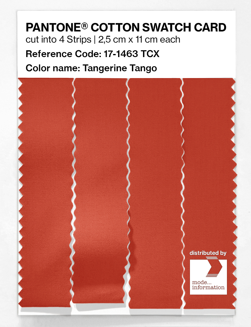 Product image 3 of the product “PANTONE® COTTON SWATCH CARD 17-1463 TCX Tangerine Tango ”