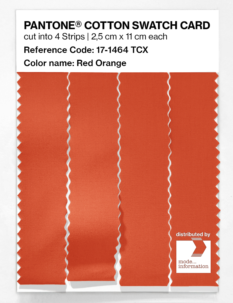 Artikelbild 3 des Artikels “PANTONE® COTTON SWATCH CARD 17-1464 TCX Red Orange “