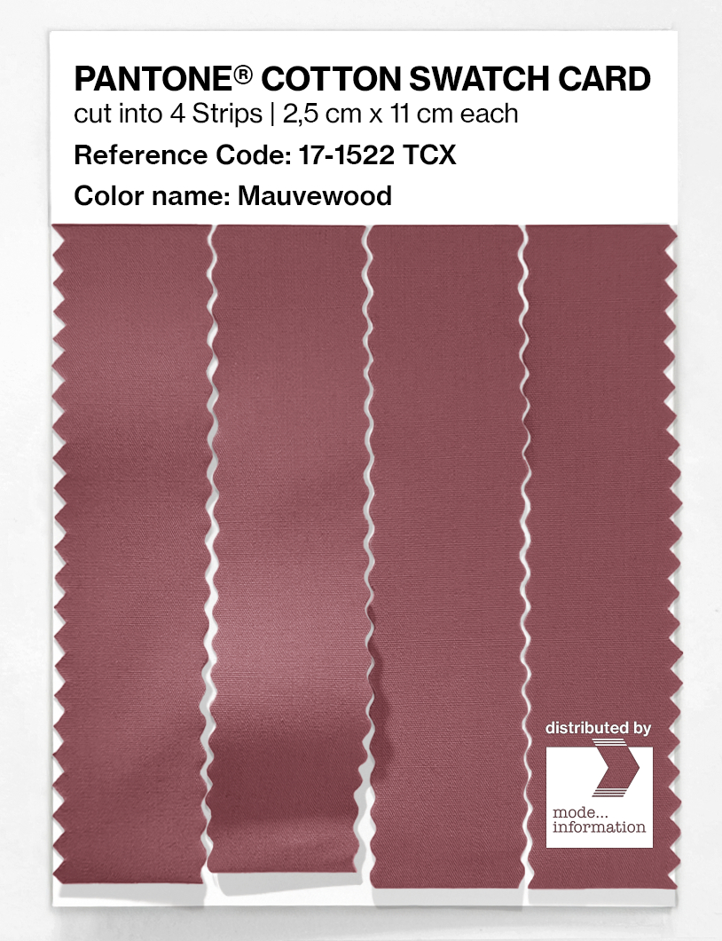 Product image 3 of the product “PANTONE® COTTON SWATCH CARD 17-1522 TCX Mauvewood ”