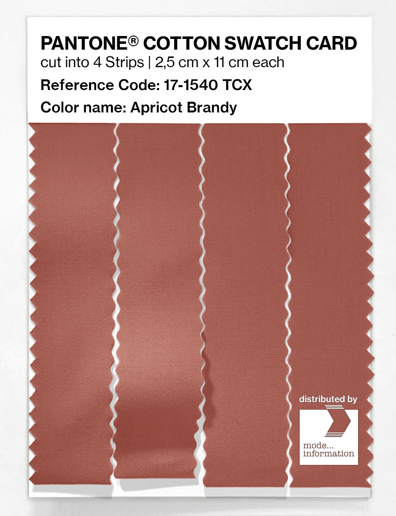 Product image 3 of the product “PANTONE® COTTON SWATCH CARD 17-1540 TCX Apricot Brandy ”