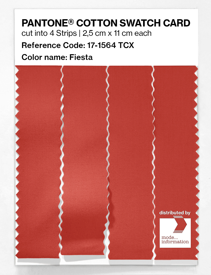 Product image 3 of the product “PANTONE® COTTON SWATCH CARD 17-1564 TCX Fiesta ”
