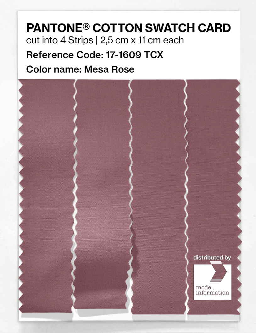 Product image 3 of the product “PANTONE® COTTON SWATCH CARD 17-1609 TCX Mesa Rose ”
