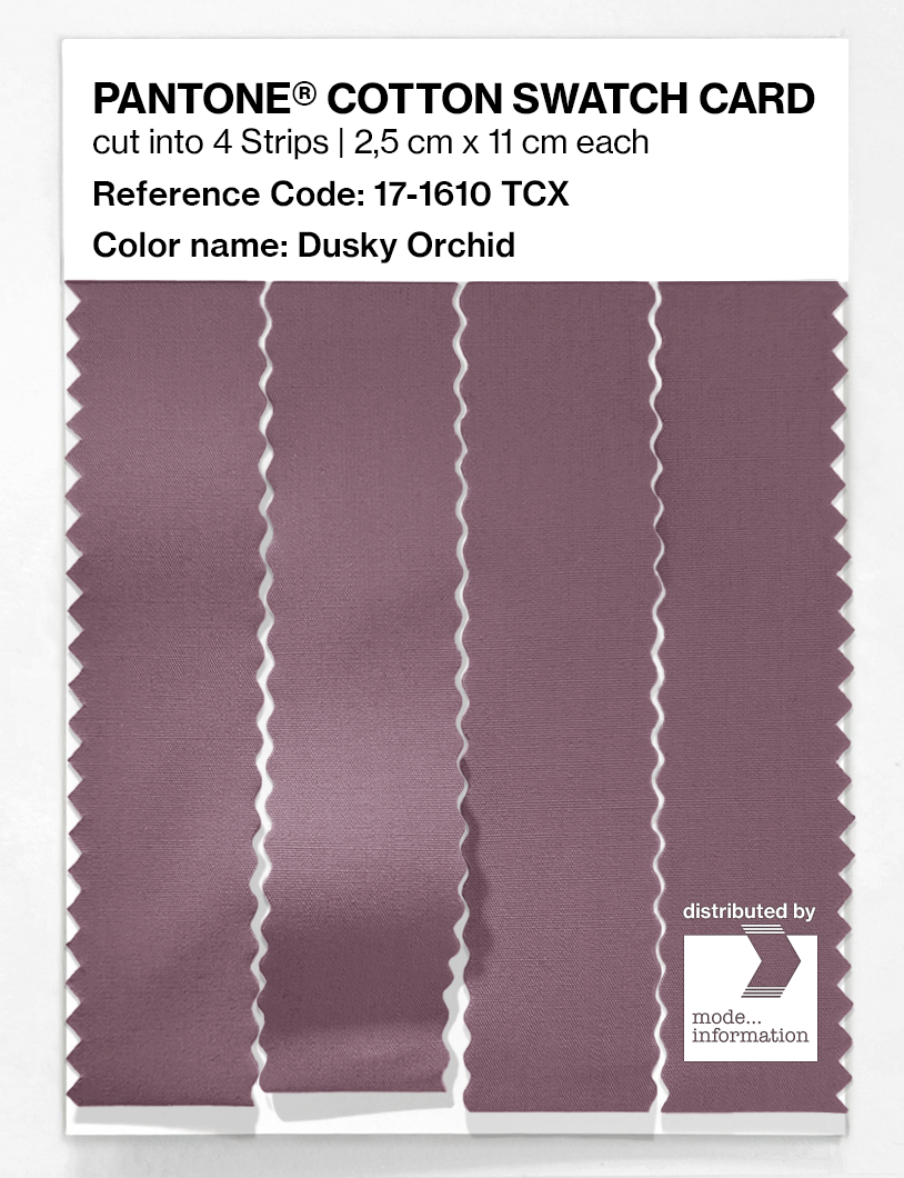 Product image 3 of the product “PANTONE® COTTON SWATCH CARD 17-1610 TCX Dusky Orchid ”
