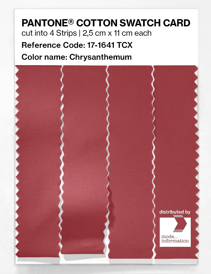 Product image 3 of the product “PANTONE® COTTON SWATCH CARD 17-1641 TCX Chrysanthemum ”