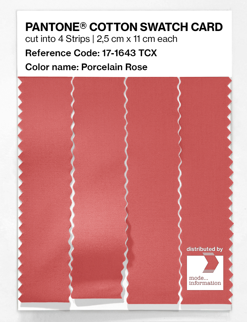 Product image 3 of the product “PANTONE® COTTON SWATCH CARD 17-1643 TCX Porcelain Rose ”