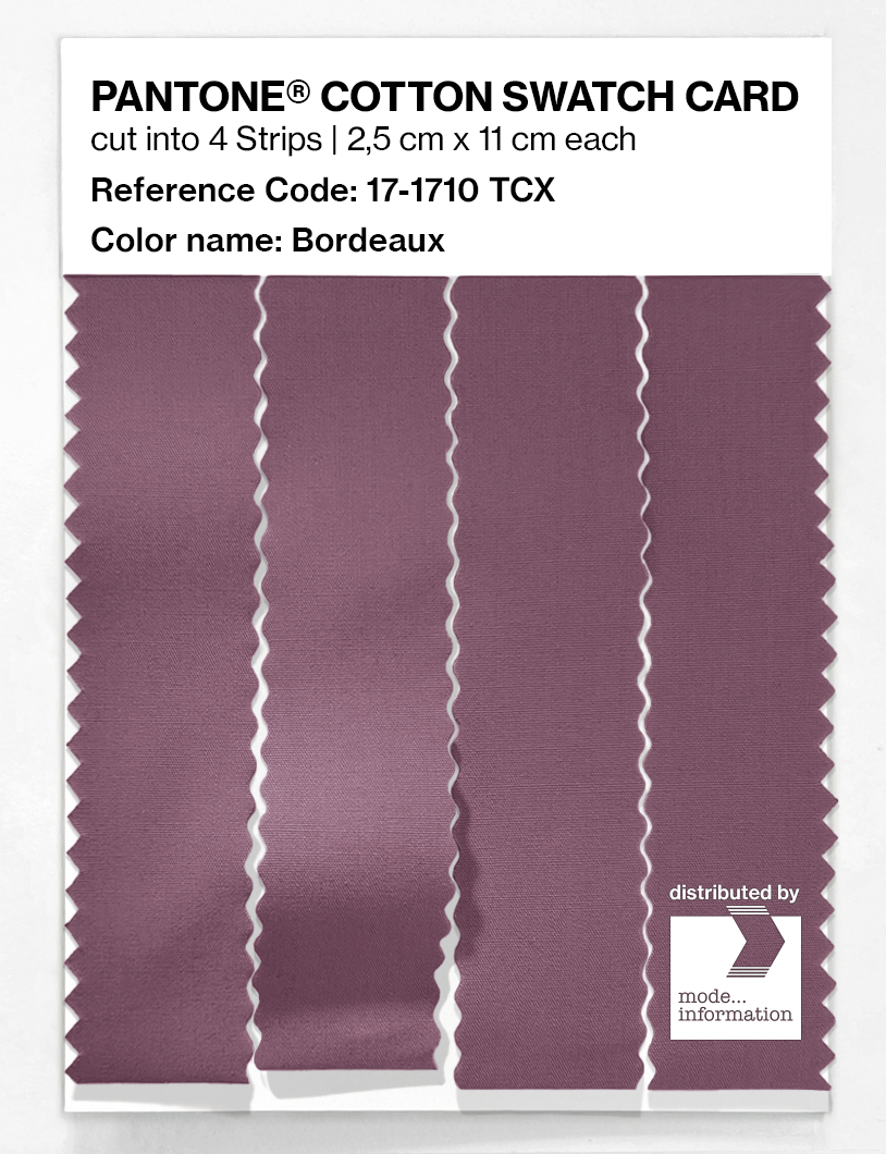 Product image 3 of the product “PANTONE® COTTON SWATCH CARD 17-1710 TCX Bordeaux ”