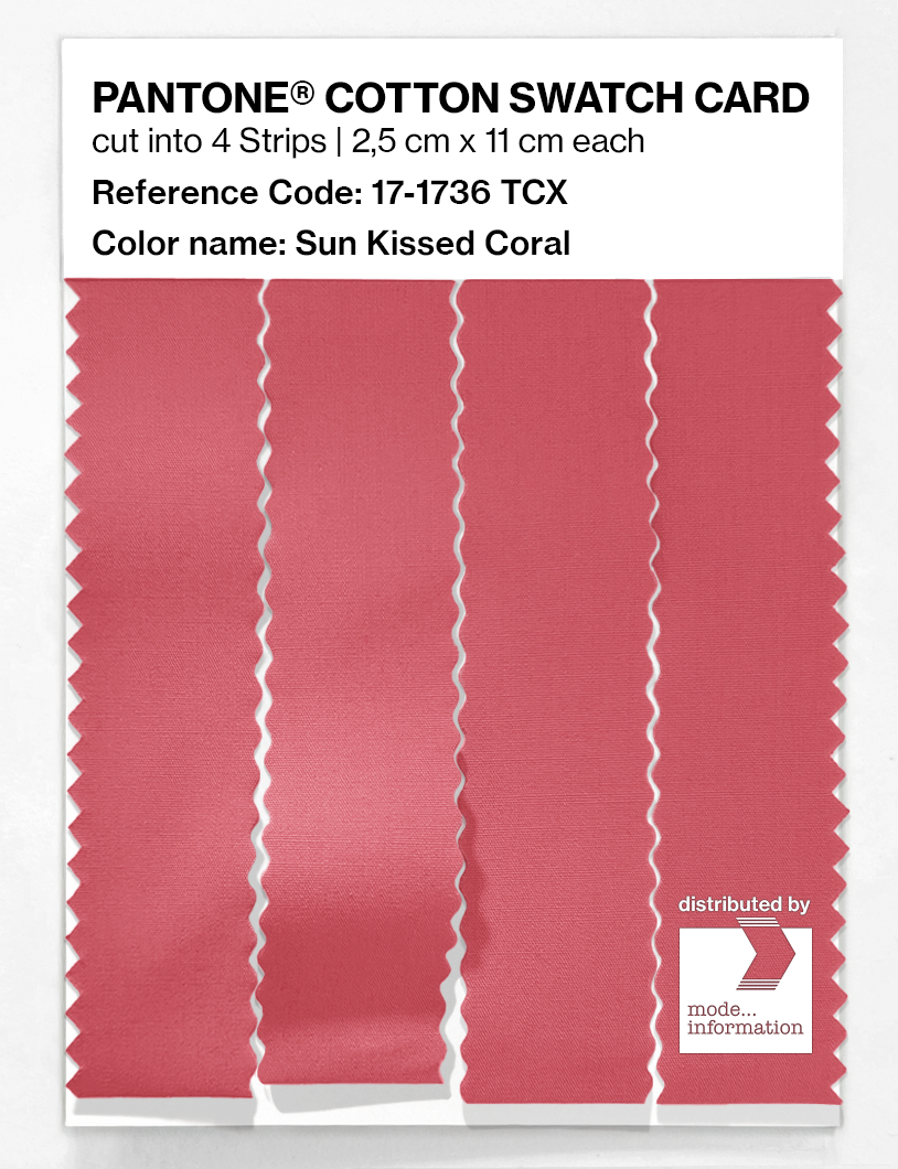 Artikelbild 3 des Artikels “PANTONE® COTTON SWATCH CARD 17-1736 TCX Sun Kissed Coral “
