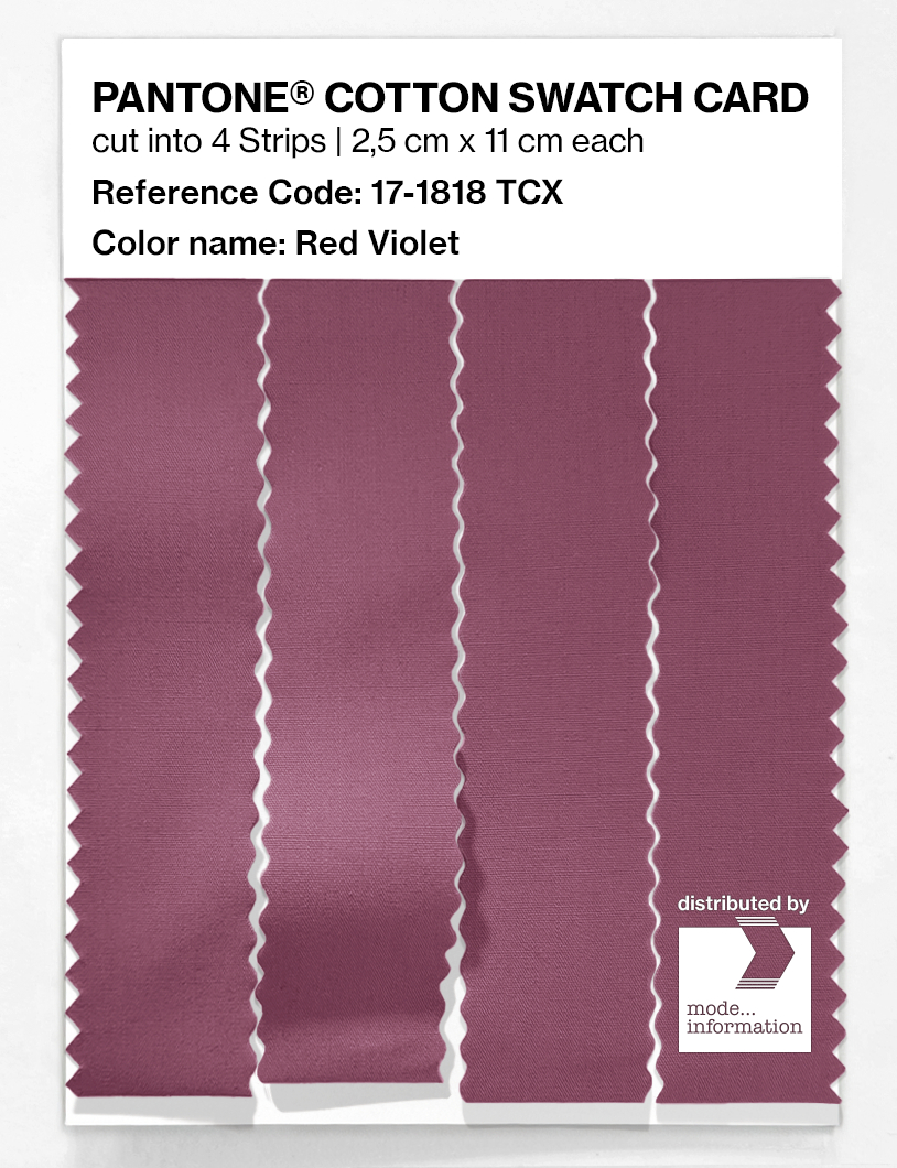 Product image 3 of the product “PANTONE® COTTON SWATCH CARD 17-1818 TCX Red Violet ”