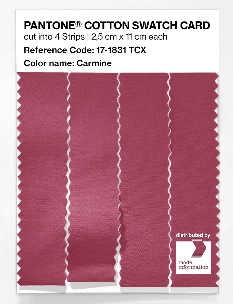Product image 3 of the product “PANTONE® COTTON SWATCH CARD 17-1831 TCX Carmine ”