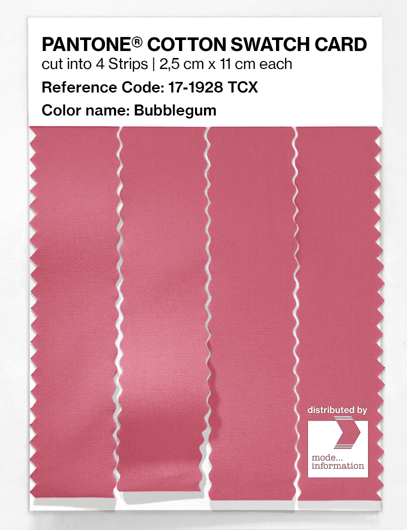 Product image 3 of the product “PANTONE® COTTON SWATCH CARD 17-1928 TCX Bubblegum ”