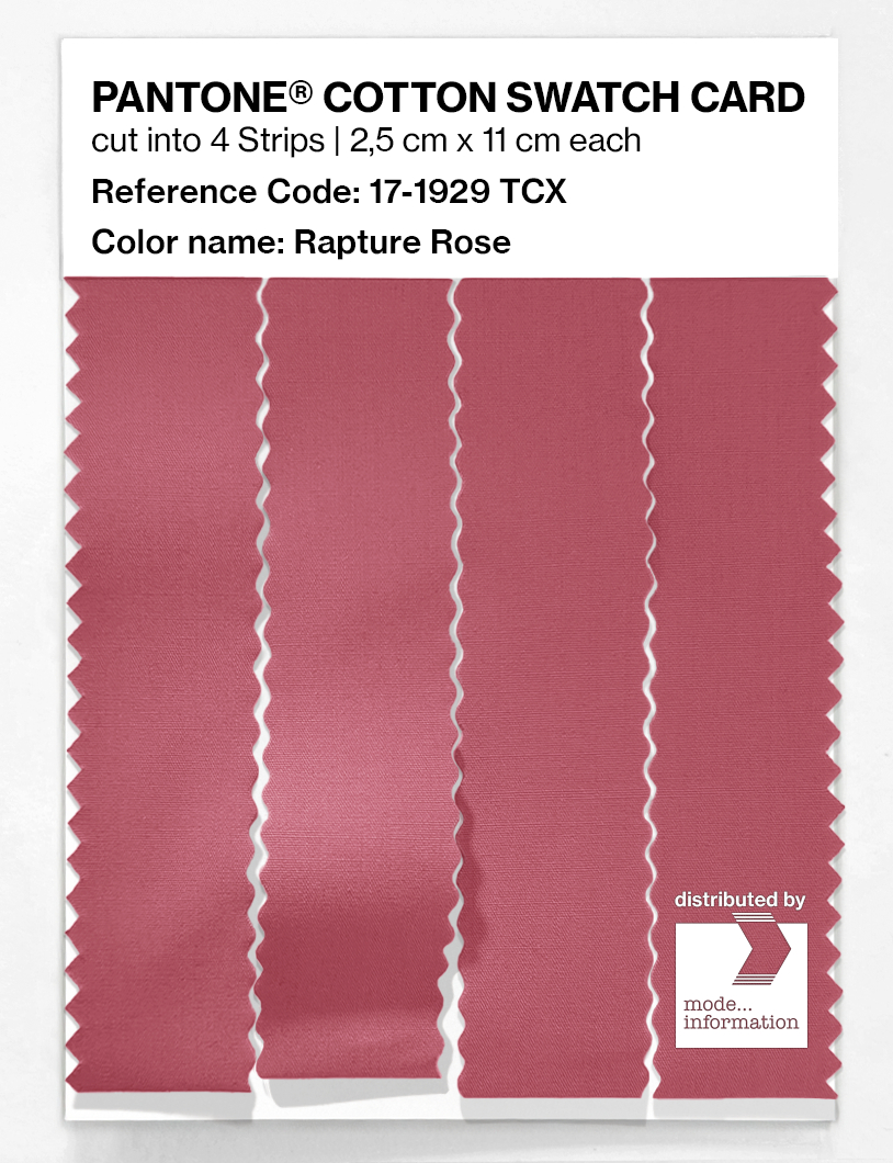 Product image 3 of the product “PANTONE® COTTON SWATCH CARD 17-1929 TCX Rapture Rose ”