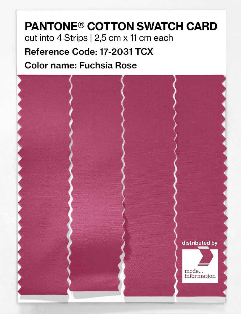 Product image 3 of the product “PANTONE® COTTON SWATCH CARD 17-2031 TCX Fuchsia Rose ”