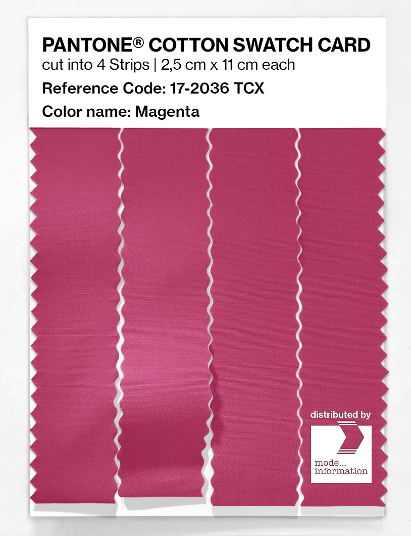 Product image 3 of the product “PANTONE® COTTON SWATCH CARD 17-2036 TCX Magenta ”