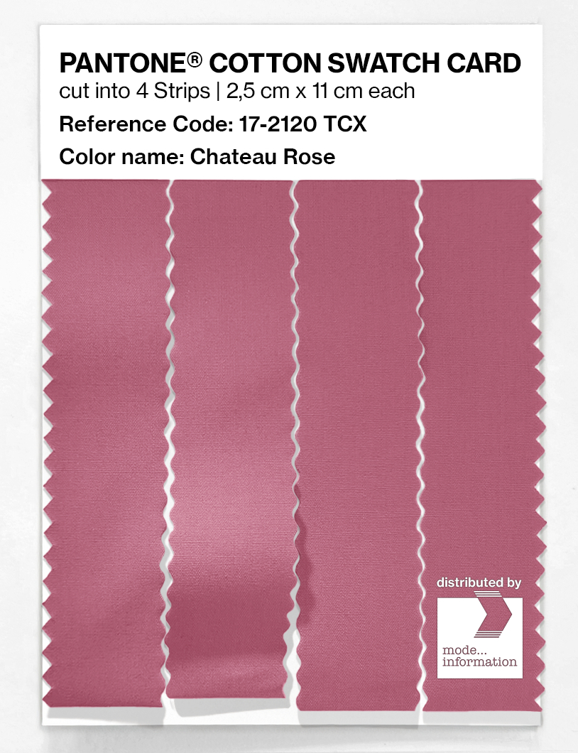 Product image 3 of the product “PANTONE® COTTON SWATCH CARD 17-2120 TCX Chateau Rose ”