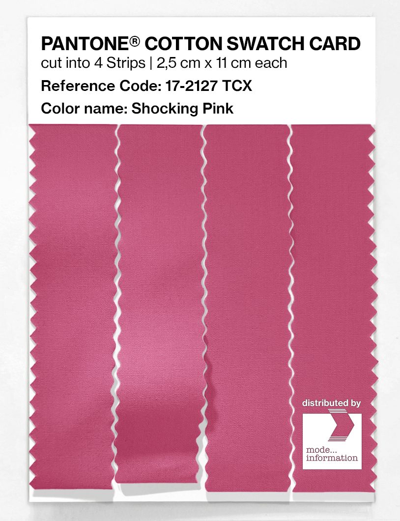 Product image 3 of the product “PANTONE® COTTON SWATCH CARD 17-2127 TCX Shocking Pink ”