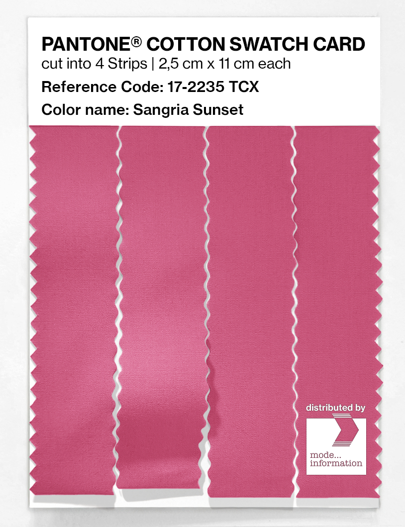 Artikelbild 3 des Artikels “PANTONE® COTTON SWATCH CARD 17-2235 TCX Sangria Sunset “