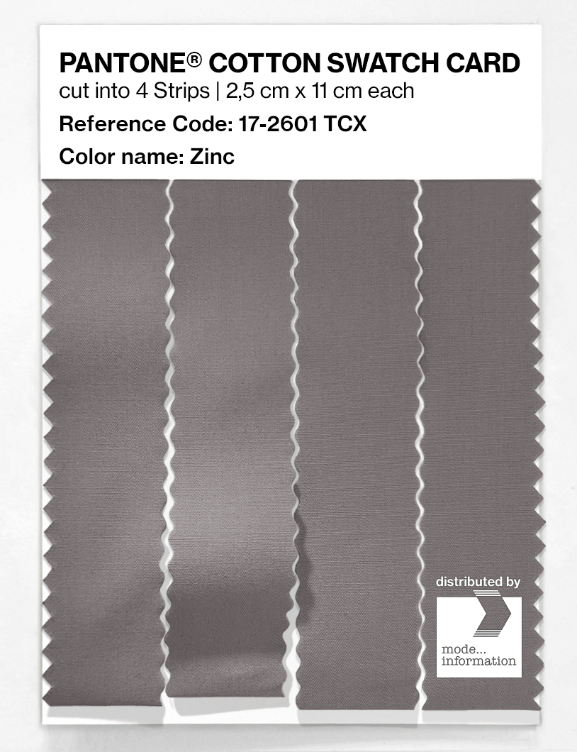 Product image 3 of the product “PANTONE® COTTON SWATCH CARD 17-2601 TCX Zinc ”