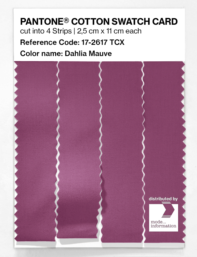 Product image 3 of the product “PANTONE® COTTON SWATCH CARD 17-2617 TCX Dahlia Mauve ”
