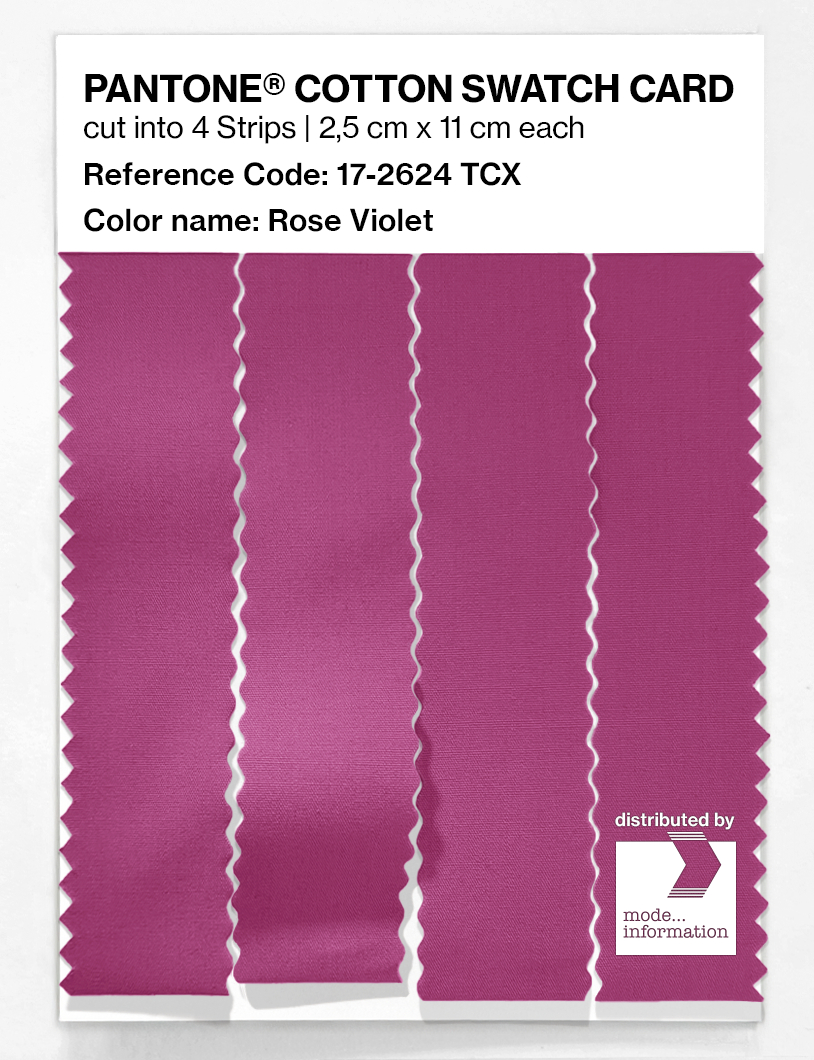 Product image 3 of the product “PANTONE® COTTON SWATCH CARD 17-2624 TCX Rose Violet ”