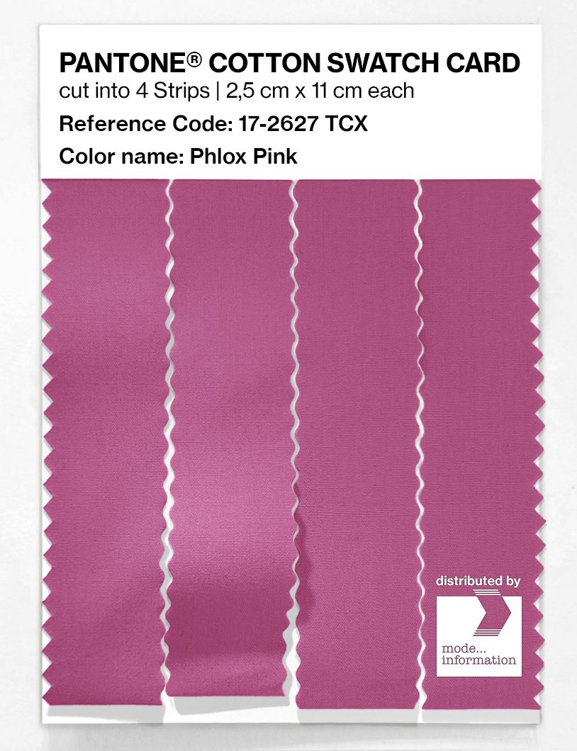 Product image 3 of the product “PANTONE® COTTON SWATCH CARD 17-2627 TCX Phlox Pink ”