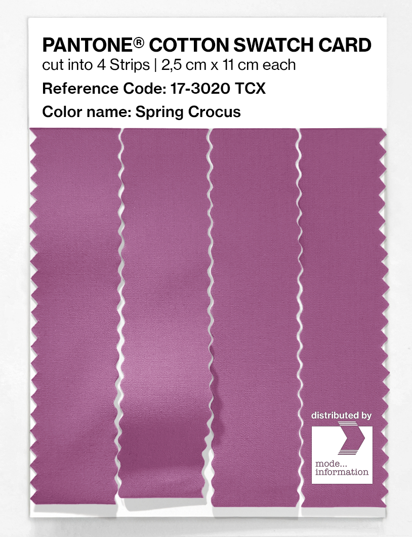 Product image 3 of the product “PANTONE® COTTON SWATCH CARD 17-3020 TCX Spring Crocus ”
