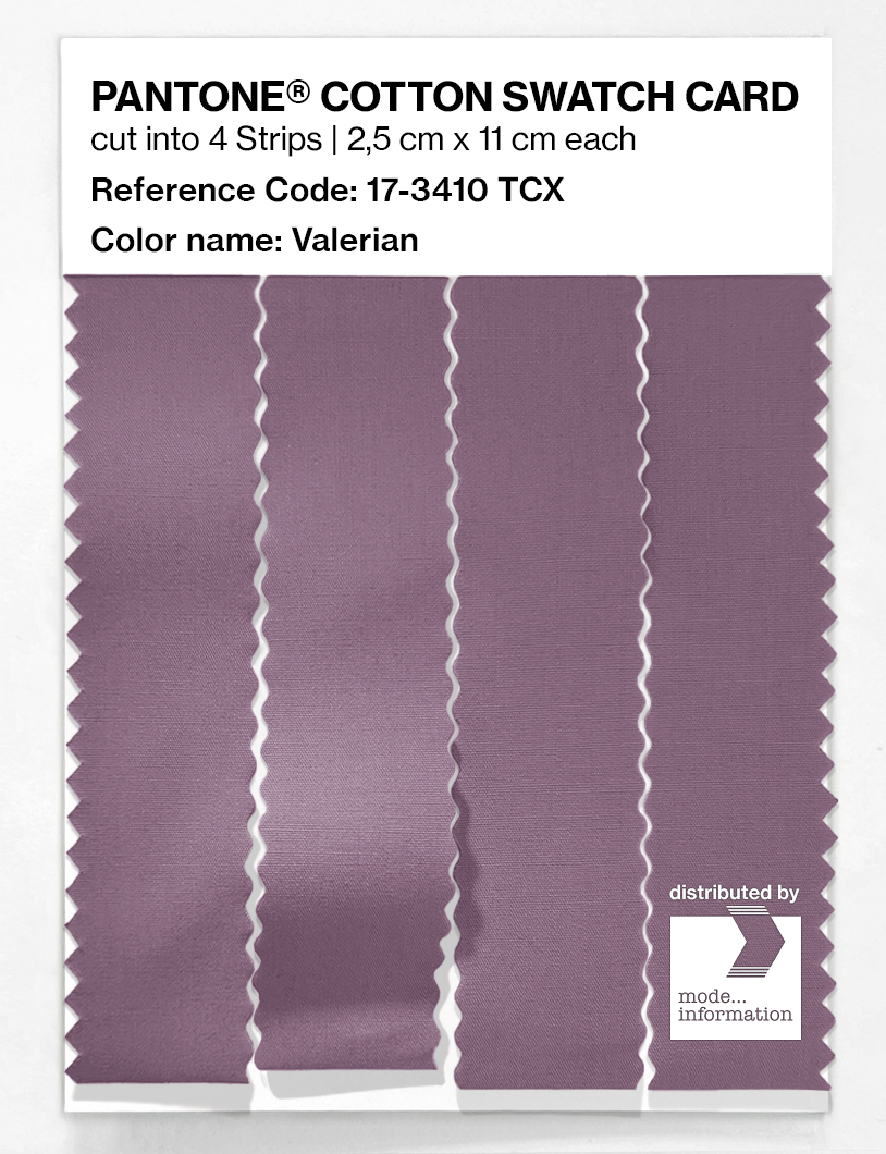 Product image 3 of the product “PANTONE® COTTON SWATCH CARD 17-3410 TCX Valerian ”