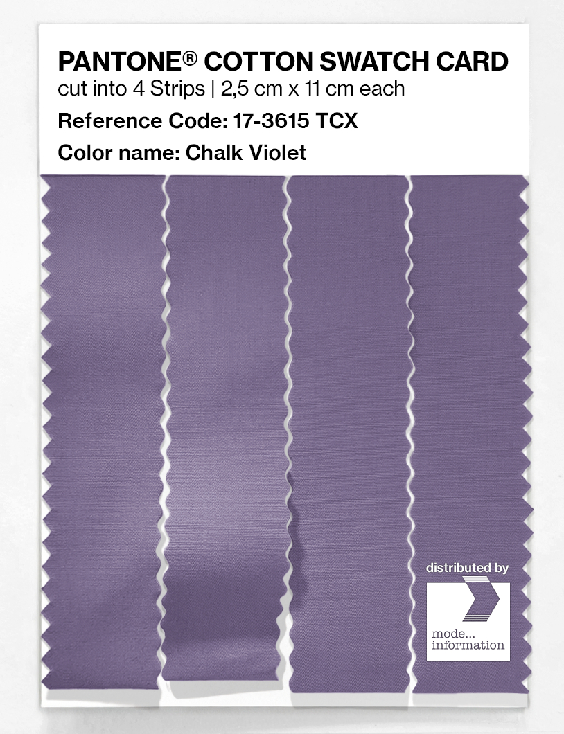 Product image 3 of the product “PANTONE® COTTON SWATCH CARD 17-3615 TCX Chalk Violet ”