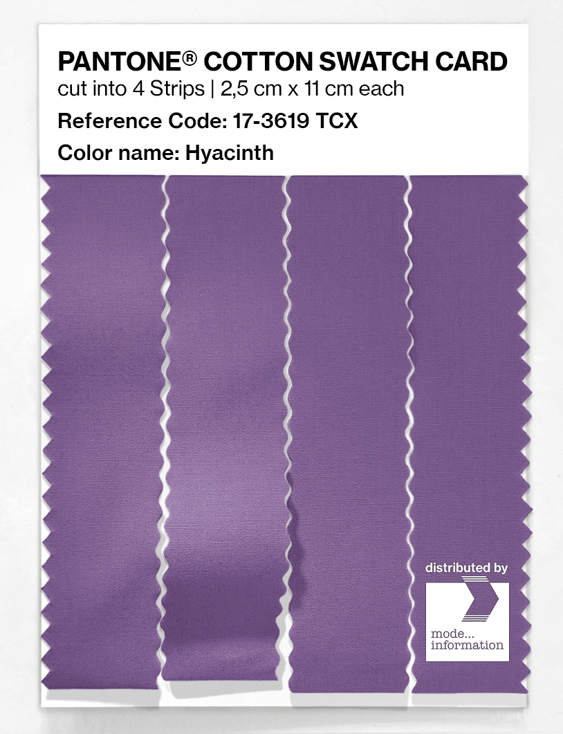 Product image 3 of the product “PANTONE® COTTON SWATCH CARD 17-3619 TCX Hyacinth ”