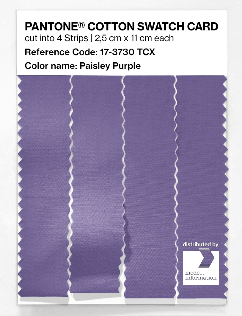 Product image 3 of the product “PANTONE® COTTON SWATCH CARD 17-3730 TCX Paisley Purple ”
