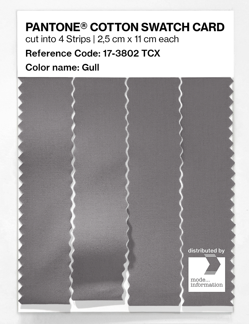 Product image 3 of the product “PANTONE® COTTON SWATCH CARD 17-3802 TCX Gull ”
