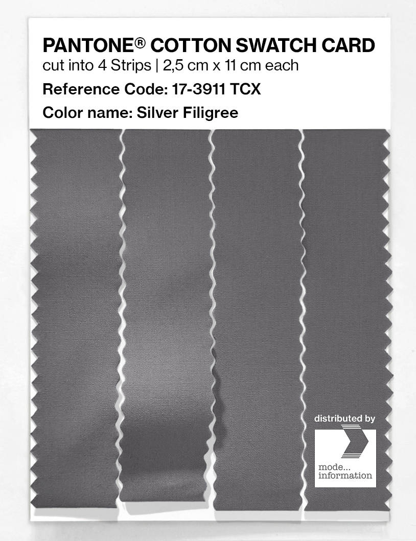 Product image 3 of the product “PANTONE® COTTON SWATCH CARD 17-3911 TCX Silver Filigree ”